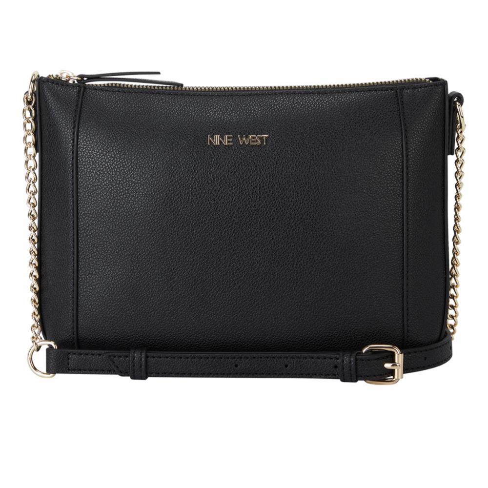 Nine West Handbags BASIL TOP ZIP CROSSBODY BLACK