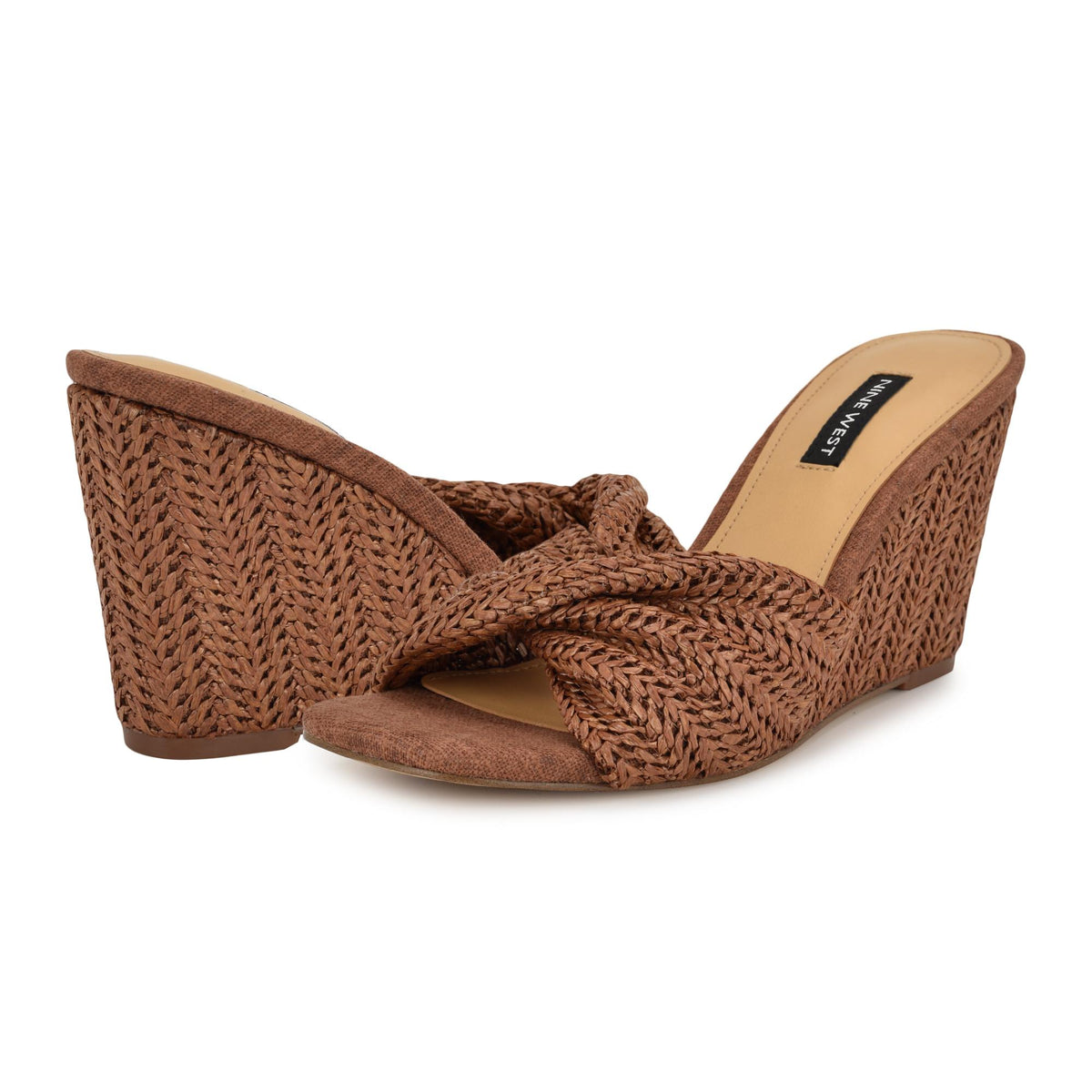 Nine West NIKHIL2 BROWN90949/RS WOVEN PP RAFFIA