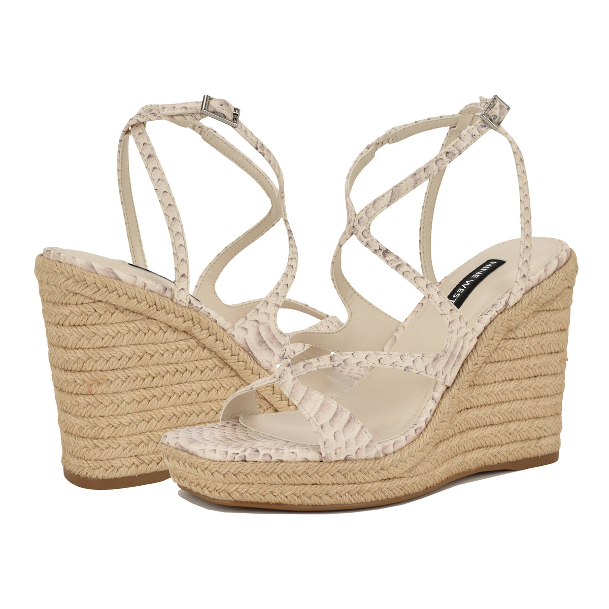 NINE WEST ADRIANE3 NATURAL MULTI/SNK PU XK/SNL681