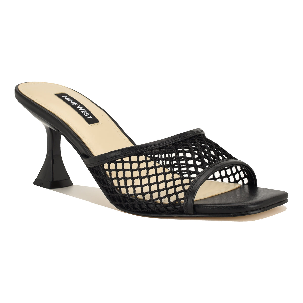 NINE WEST CABANA2 BLACK/BLACK/BIG OVAL MESH/SUPE