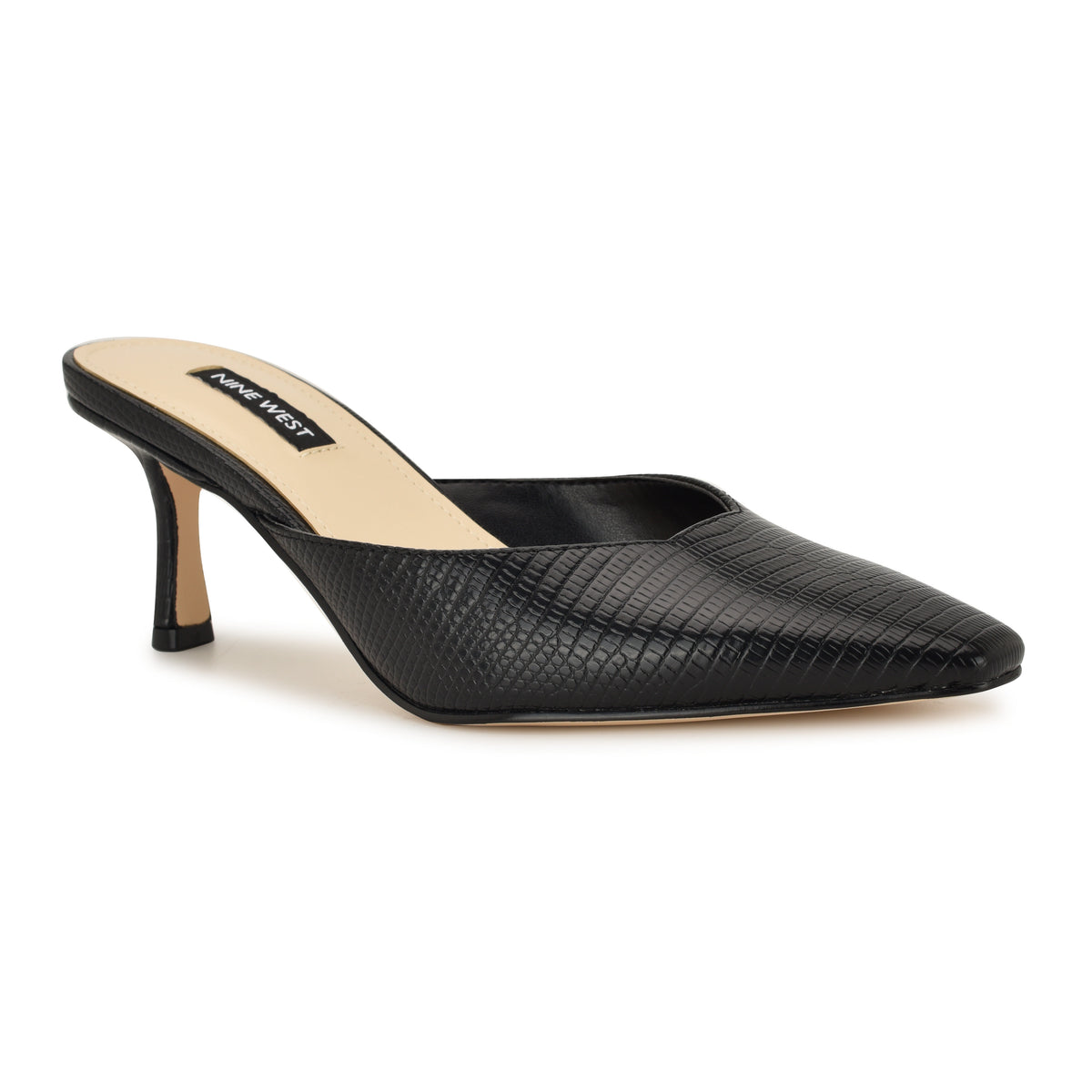 NINE WEST CAMENLA3 BLACK/SHINY LIZARD PU2056/2