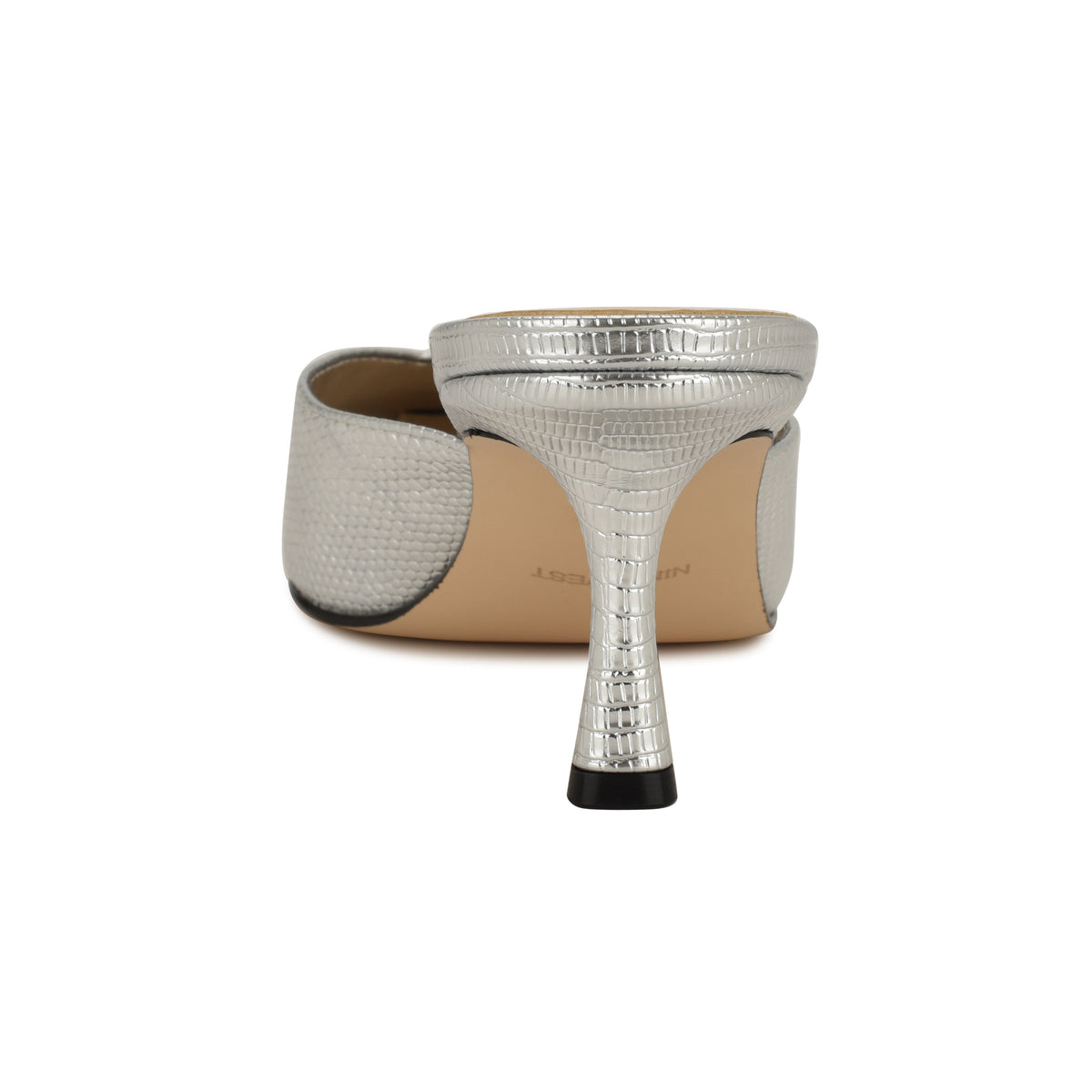 NINE WEST CAMENLA3 SILVER/NEW METALLIC LIZARD PU