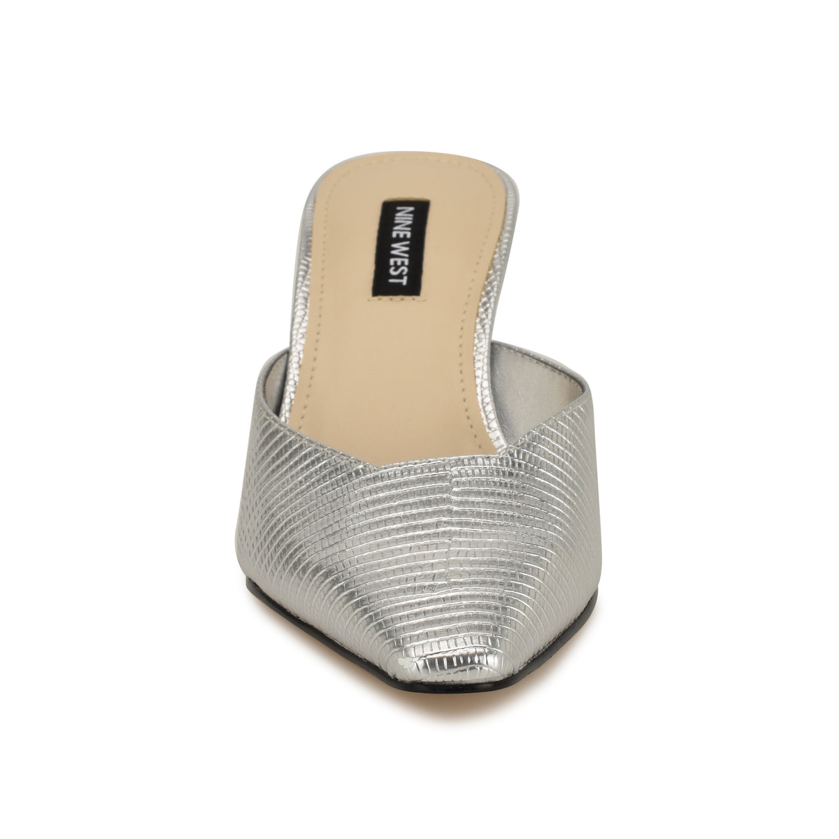 NINE WEST CAMENLA3 SILVER/NEW METALLIC LIZARD PU