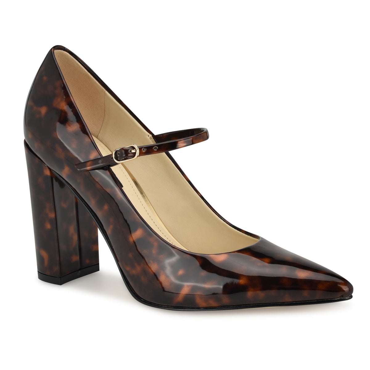 NINE WEST CARLIEN3 BROWN MULTI3/TORTOISE PATENT