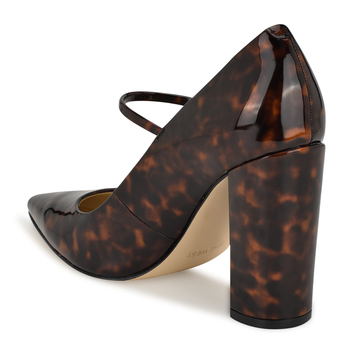 NINE WEST CARLIEN3 BROWN MULTI3/TORTOISE PATENT