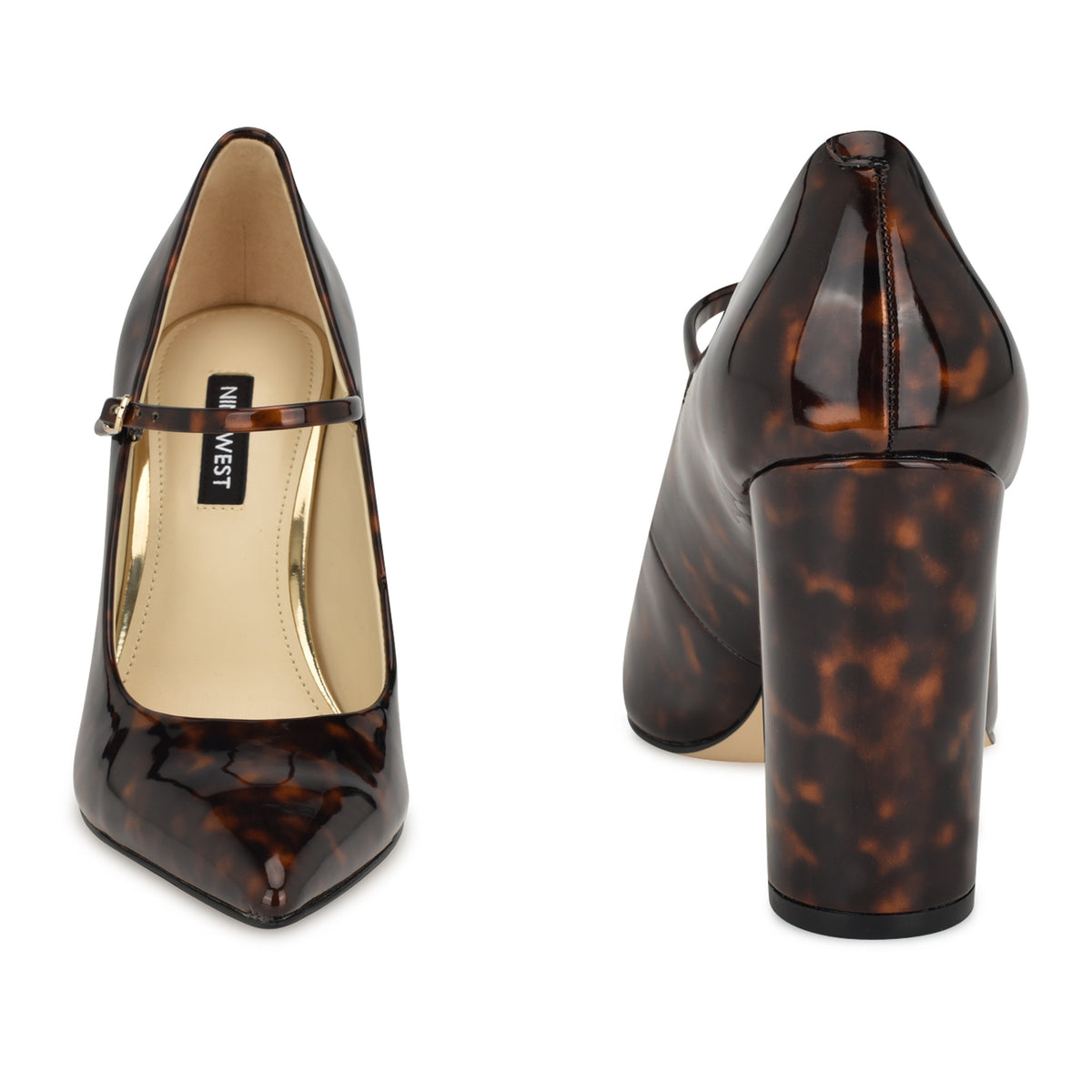 NINE WEST CARLIEN3 BROWN MULTI3/TORTOISE PATENT