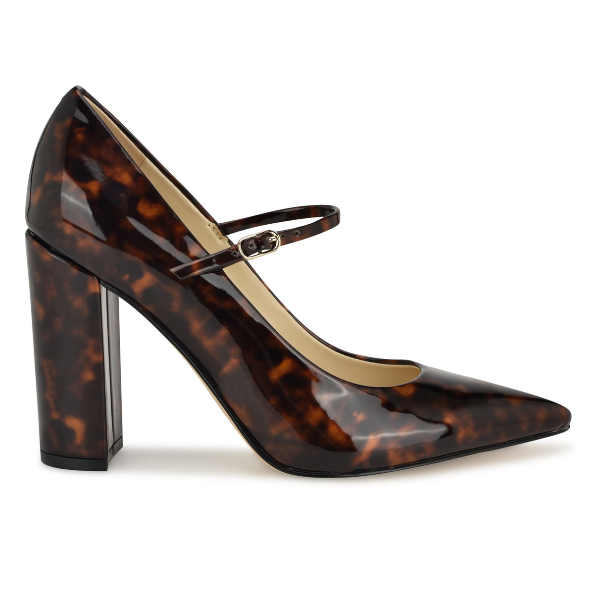 NINE WEST CARLIEN3 BROWN MULTI3/TORTOISE PATENT