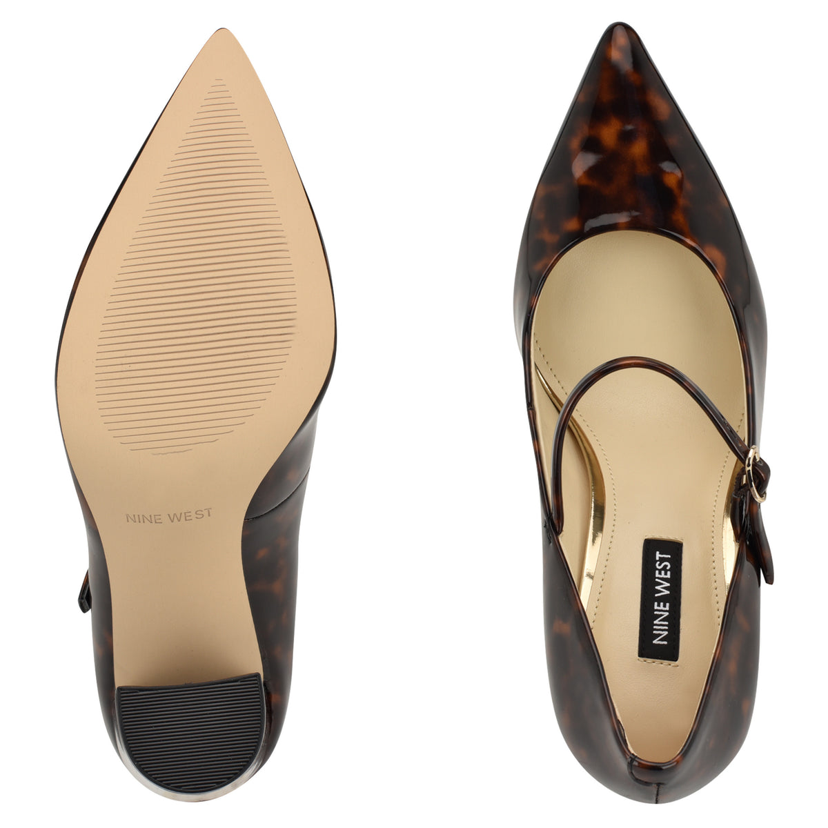 NINE WEST CARLIEN3 BROWN MULTI3/TORTOISE PATENT