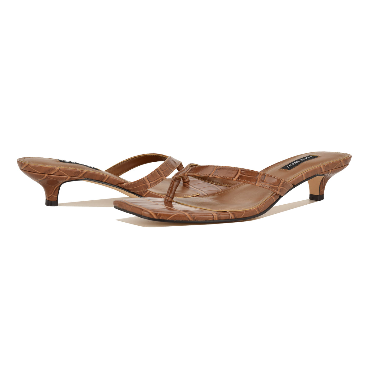 NINE WEST CASSA3 BROWN10149/SIENA CROCO PU