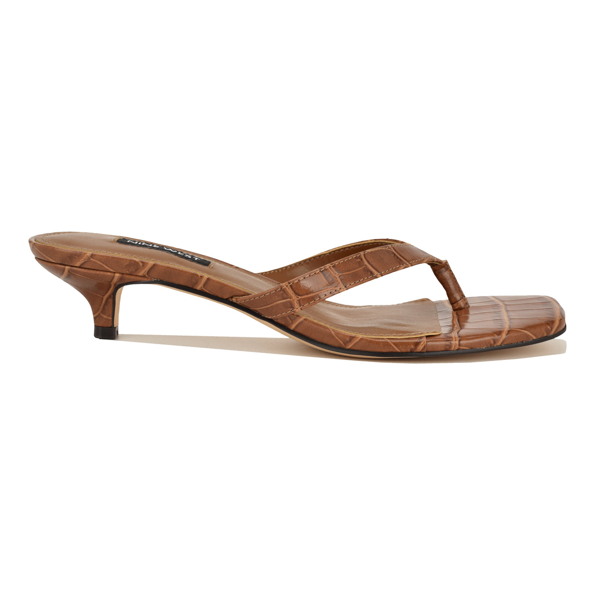NINE WEST CASSA3 BROWN10149/SIENA CROCO PU
