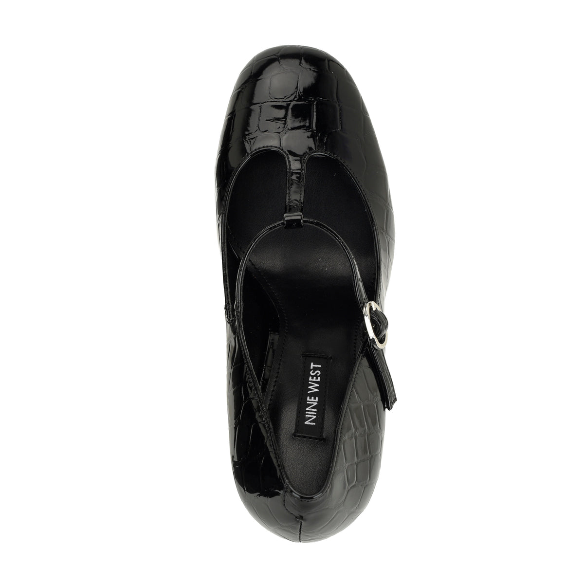 NINE WEST DAPHNI3 BLACK JC MATTE BOX PATENT PU