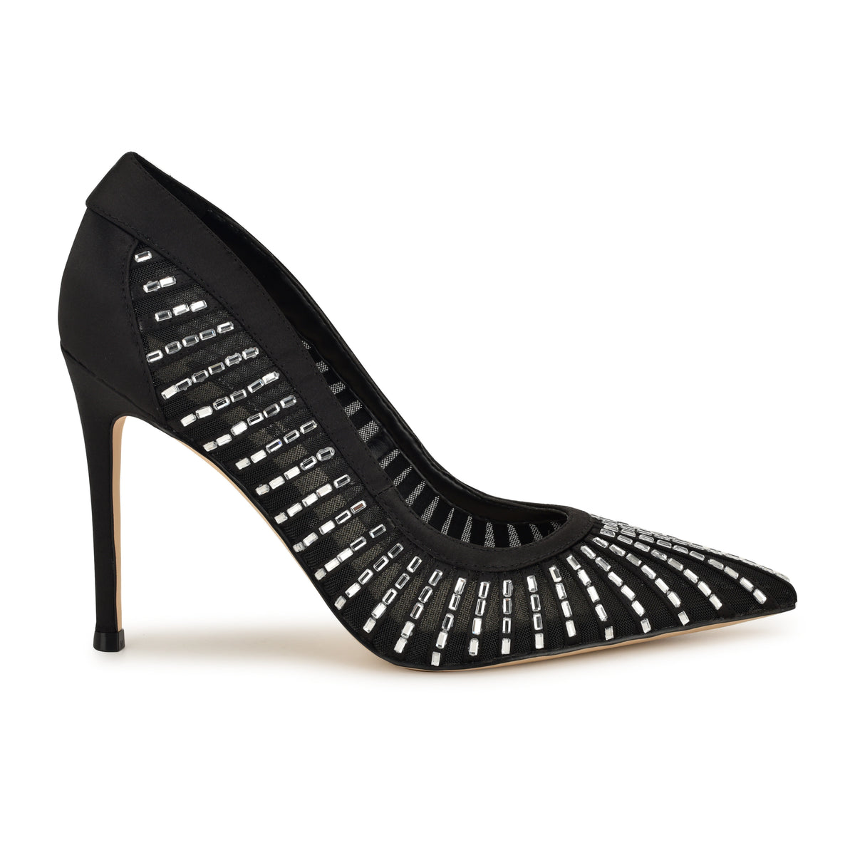 NINE WEST FERESAH2 BLACK/BLACK/CRYSTAL SATIN/FINE