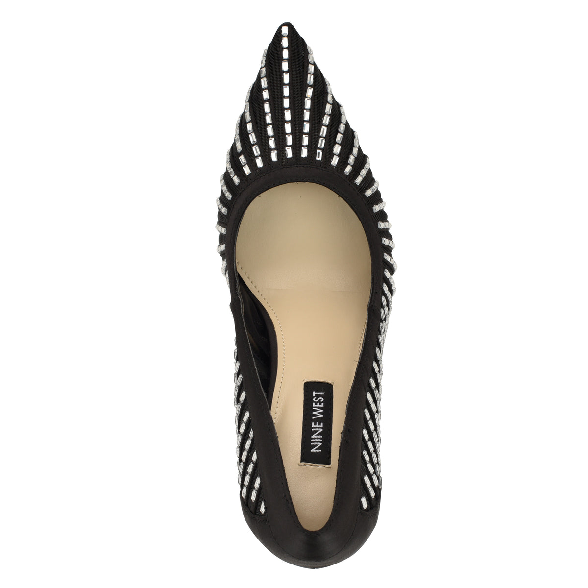 NINE WEST FERESAH2 BLACK/BLACK/CRYSTAL SATIN/FINE