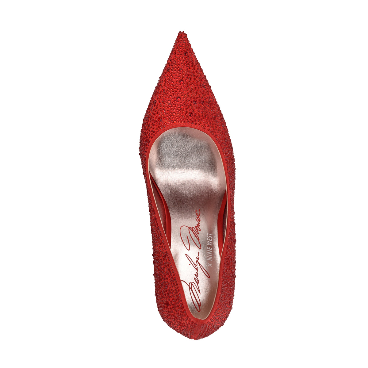 NINE WEST GLAMORH2 HIGH RISK RED18 1763TCX/CRYSTAL SATIN