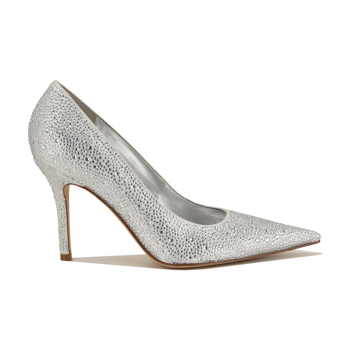 NINE WEST GLAMORH2 WHITE684/CRYSTAL SATIN