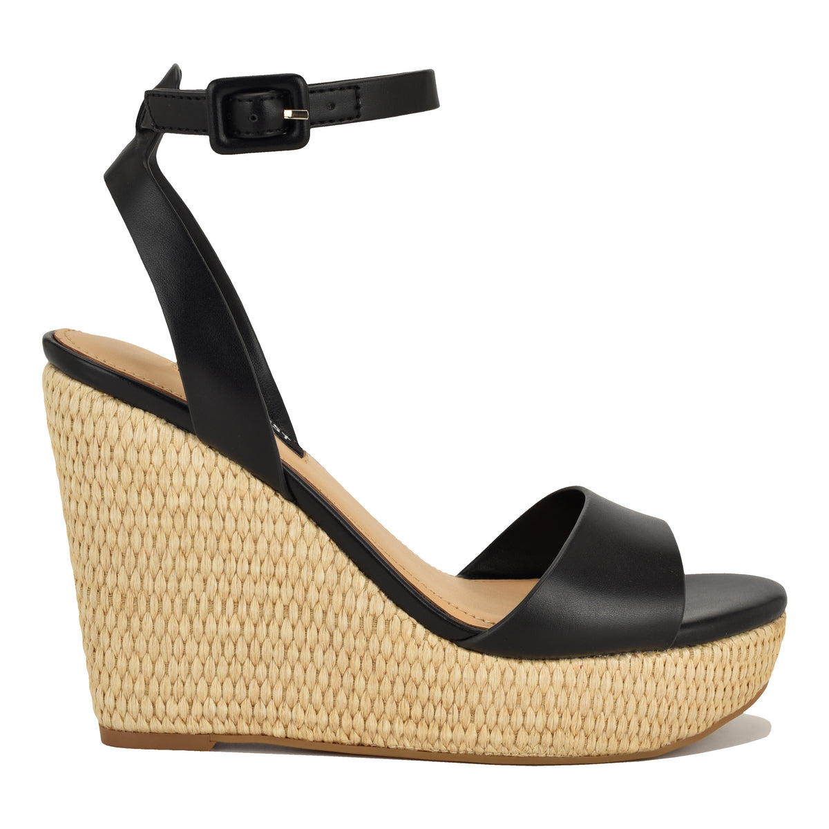 NINE WEST HANLOW3 BLACK/NEW BURNISHED PU RAW EDG