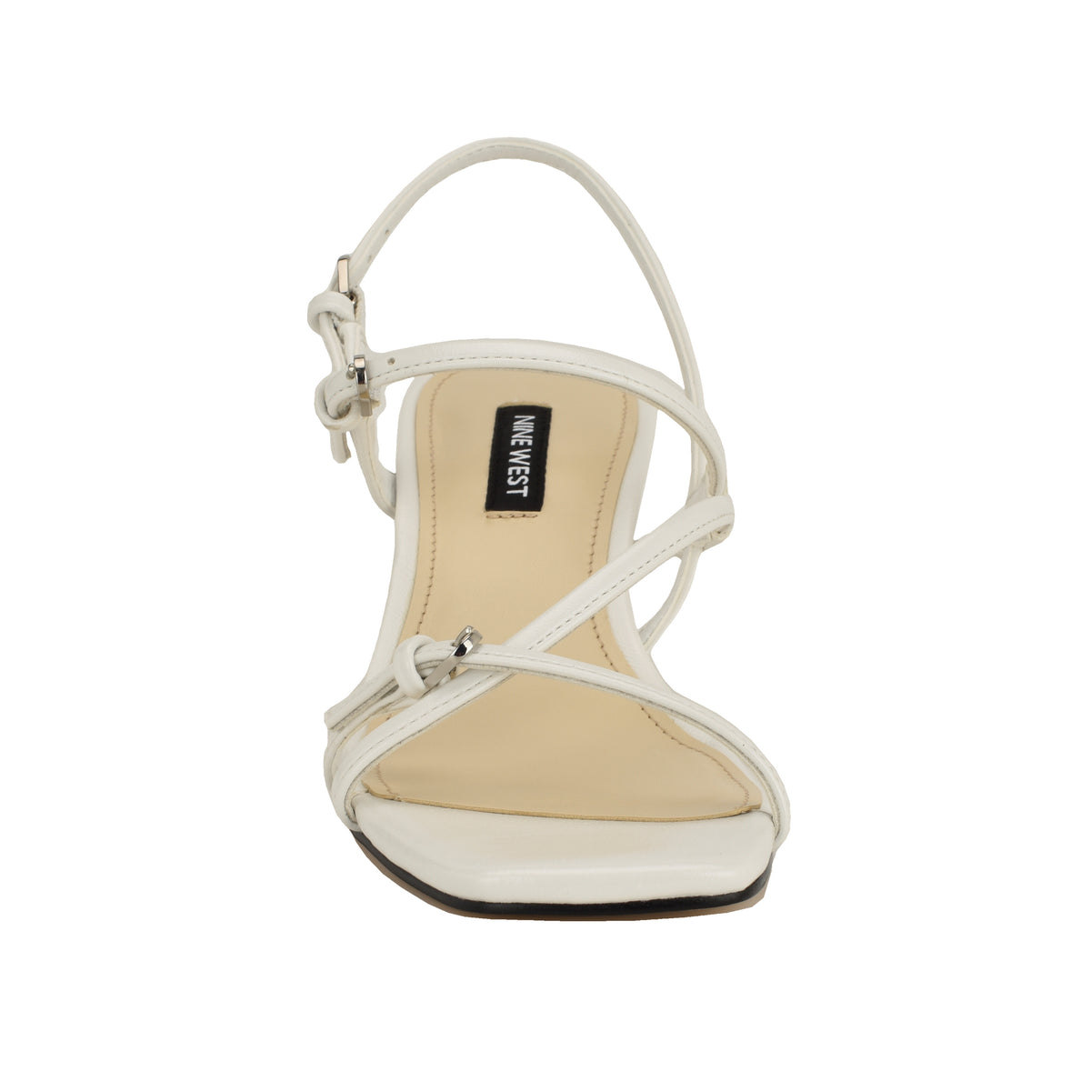 NINE WEST HAYLA3 WHITE/MINI CRINKLE PATENT PU
