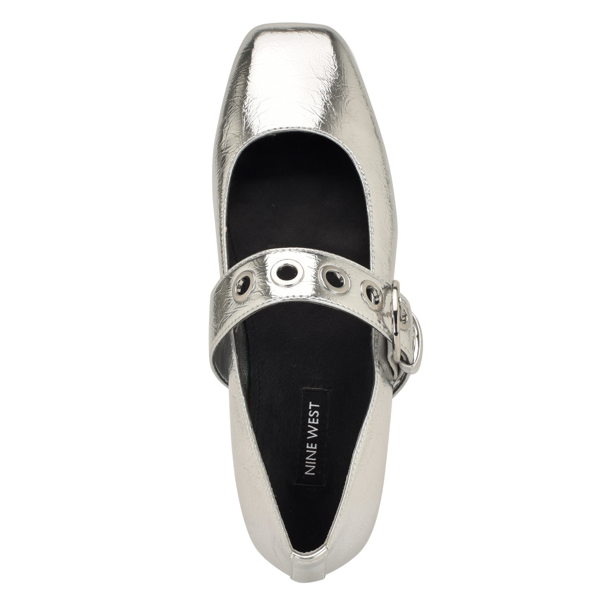 NINE WEST KEBBA3 SILVER/METALLIC CRINKLE PU JC2