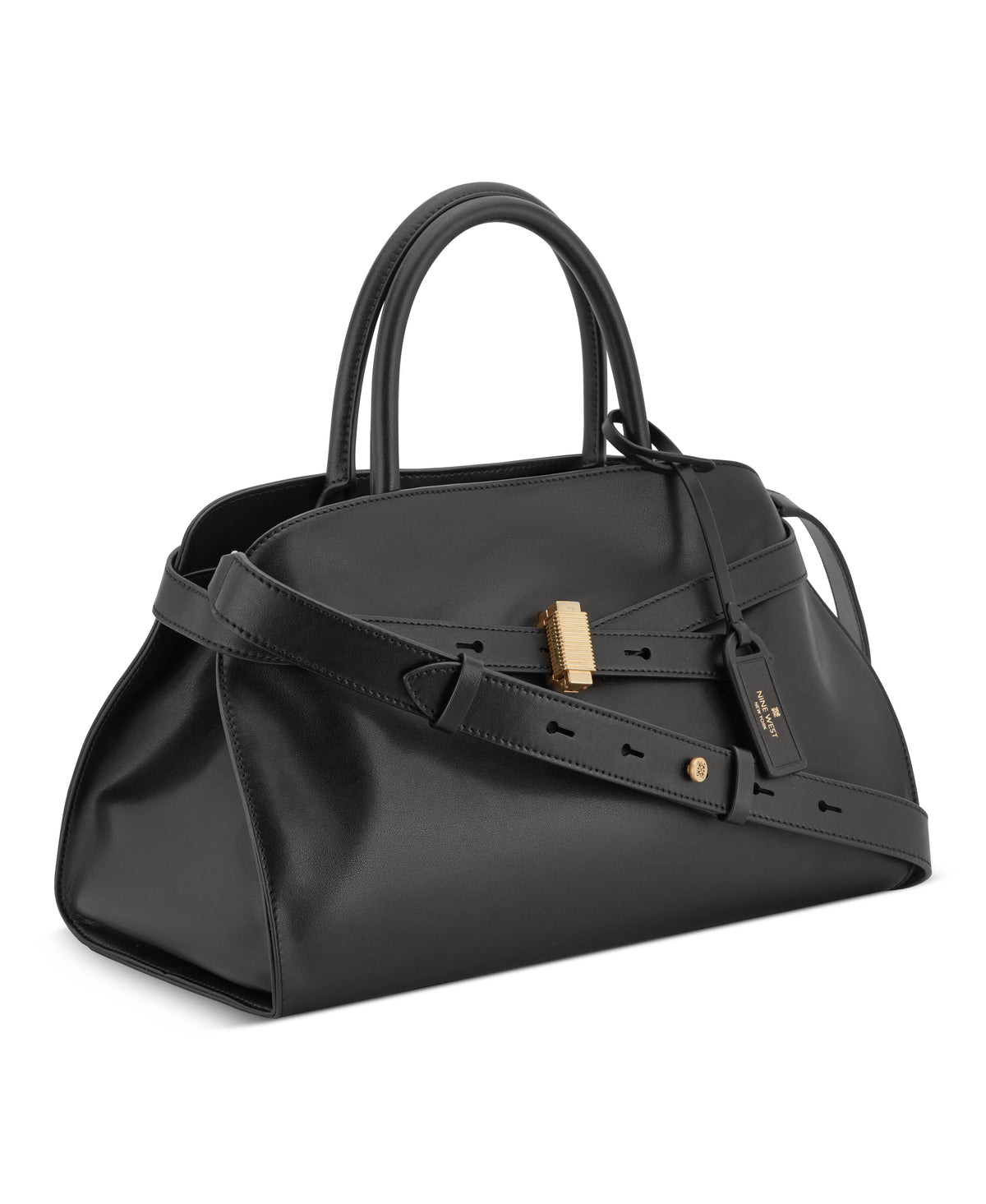 NINE WEST HANDBAGS ARPANA SATCHEL BLACK
