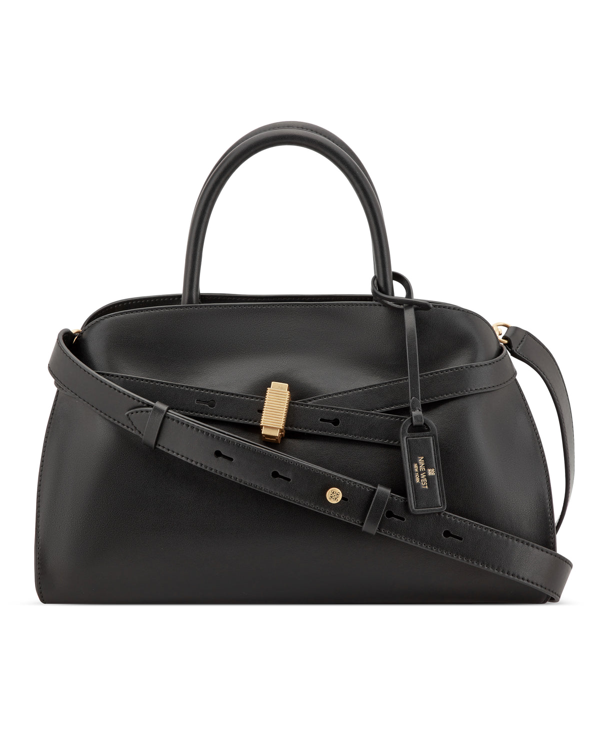 NINE WEST HANDBAGS ARPANA SATCHEL BLACK