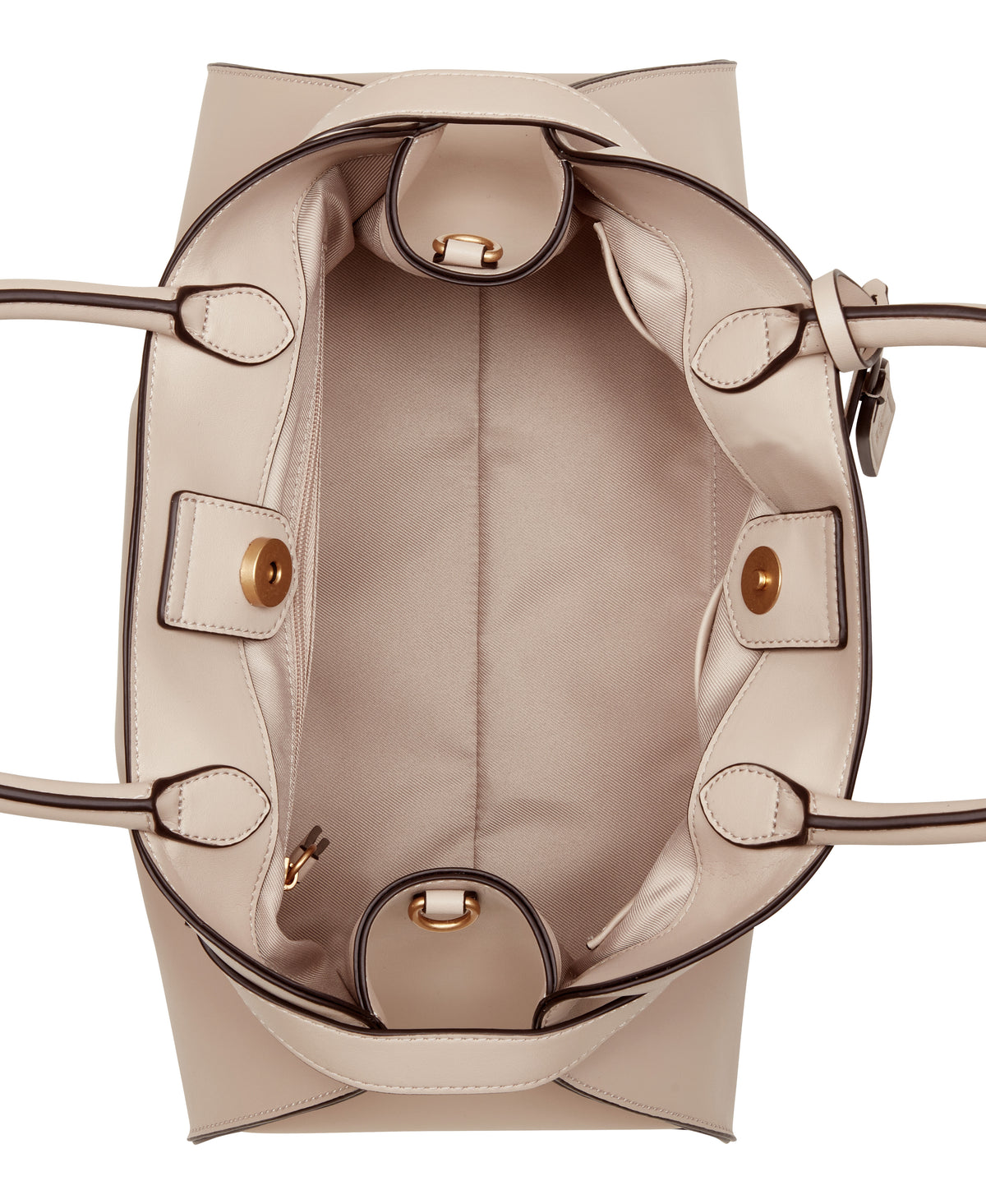 NINE WEST HANDBAGS ARPANA LEATHER SATCHEL FAWN