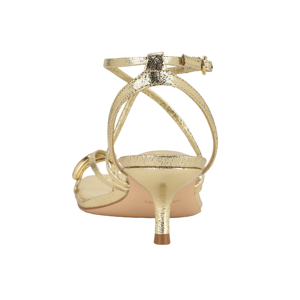 NINE WEST MAYS3 GOLD58684/METALLIC CRACKLE PU