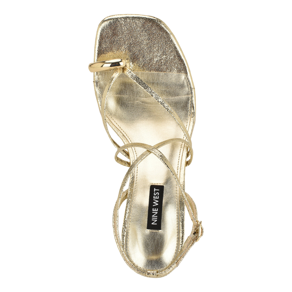 NINE WEST MAYS3 GOLD58684/METALLIC CRACKLE PU