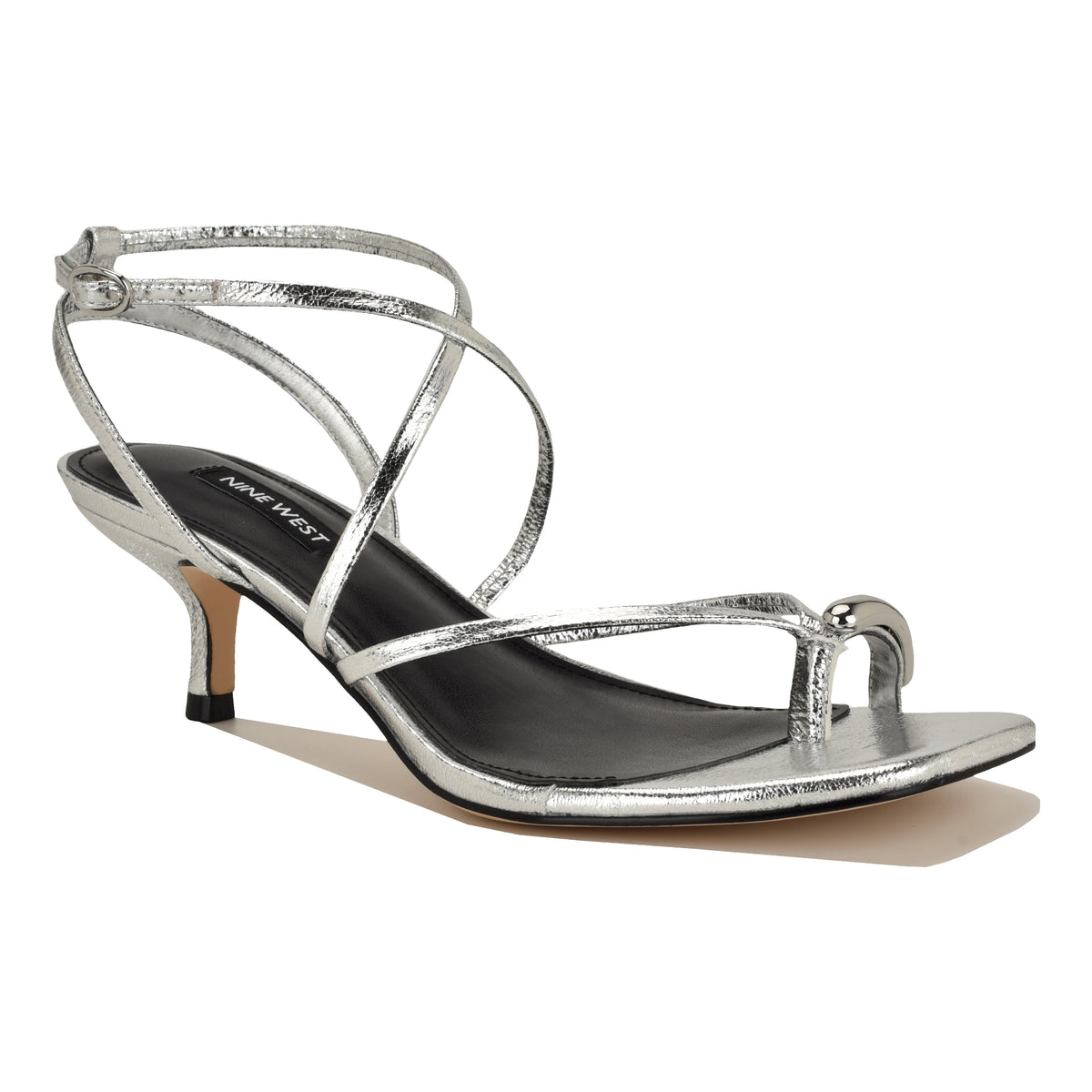 NINE WEST MAYS3 SILVER/METALLIC CRACKLE PU