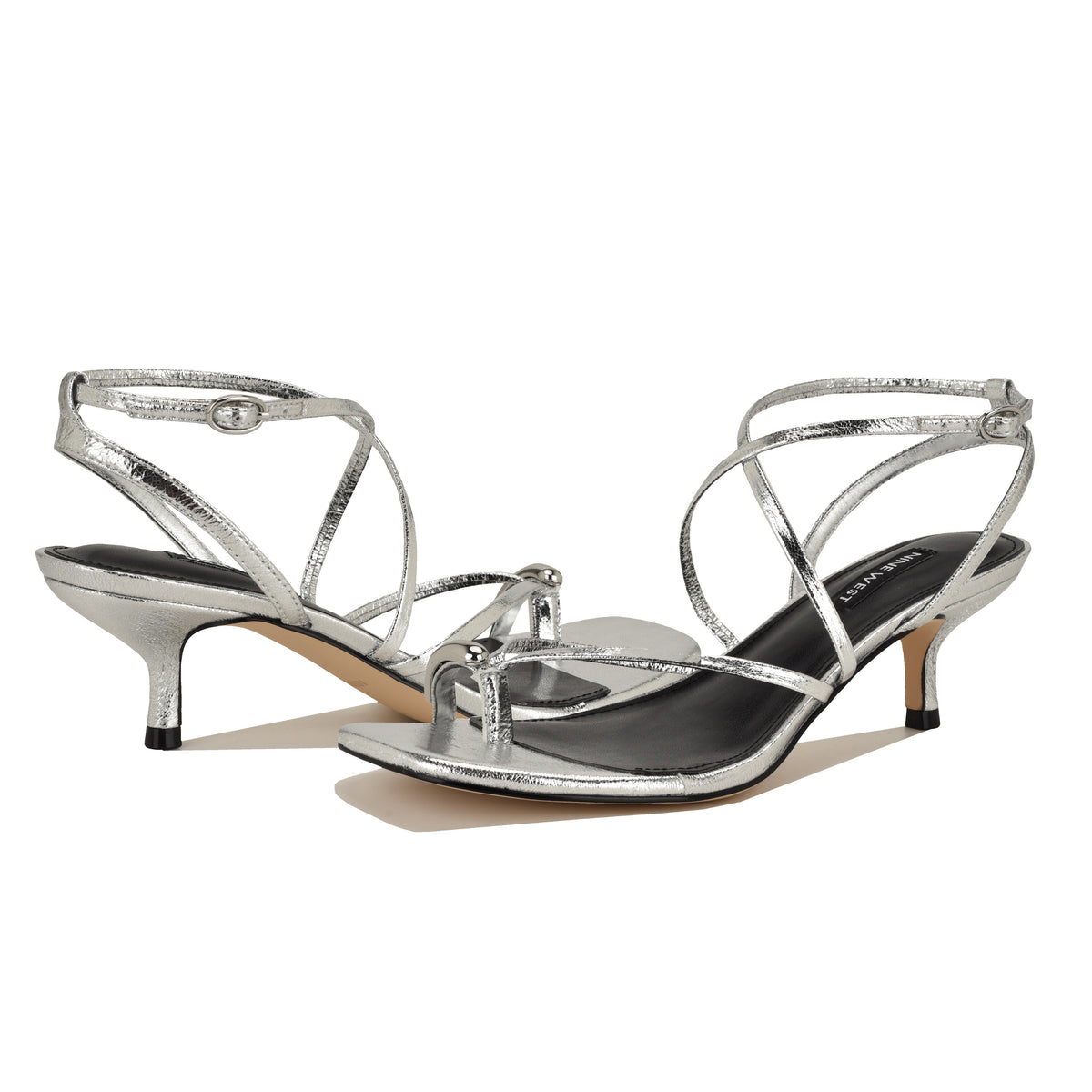 NINE WEST MAYS3 SILVER/METALLIC CRACKLE PU