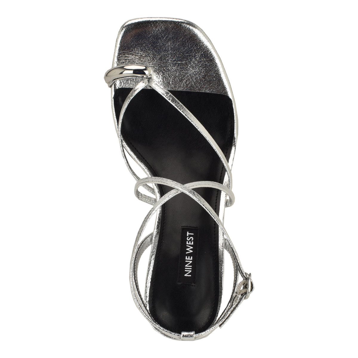 NINE WEST MAYS3 SILVER/METALLIC CRACKLE PU
