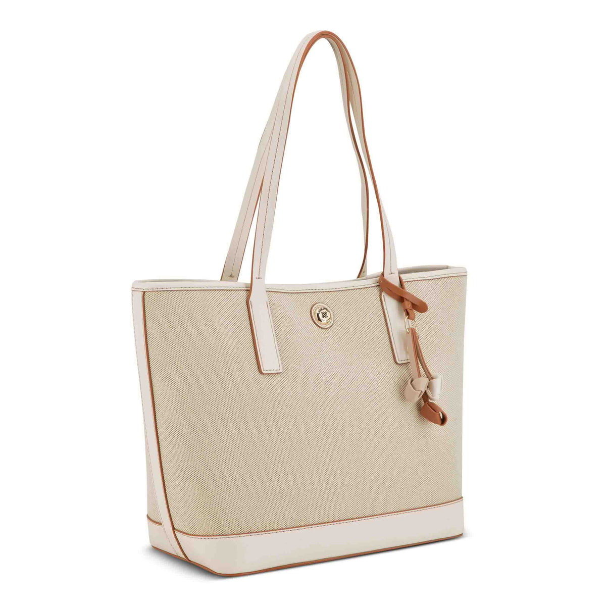 NINE WEST HANDBAGS TALLEY 2 IN 1 TOTE NATURAL/CREAM