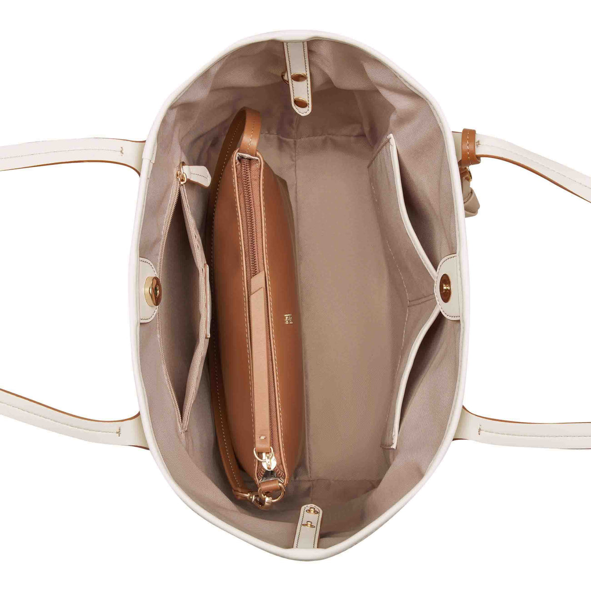 NINE WEST HANDBAGS TALLEY 2 IN 1 TOTE NATURAL/CREAM
