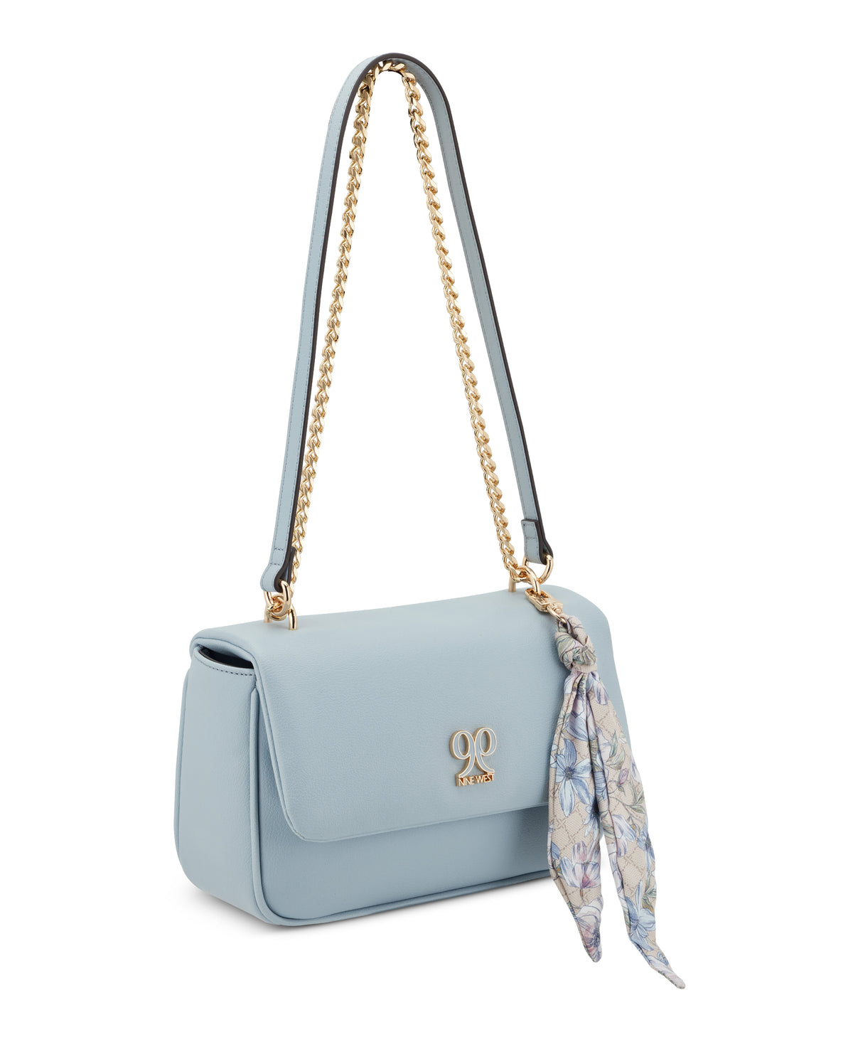 NINE WEST HANDBAGS AZELIE CONVERTIBLE FLAP ICE BLUE