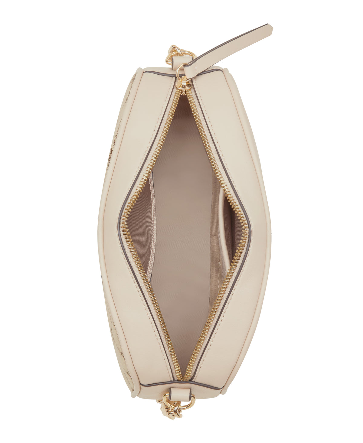 NINE WEST BAGS CALISA CAMERA CROSSBODY MOCHA LOGO/BEIGE