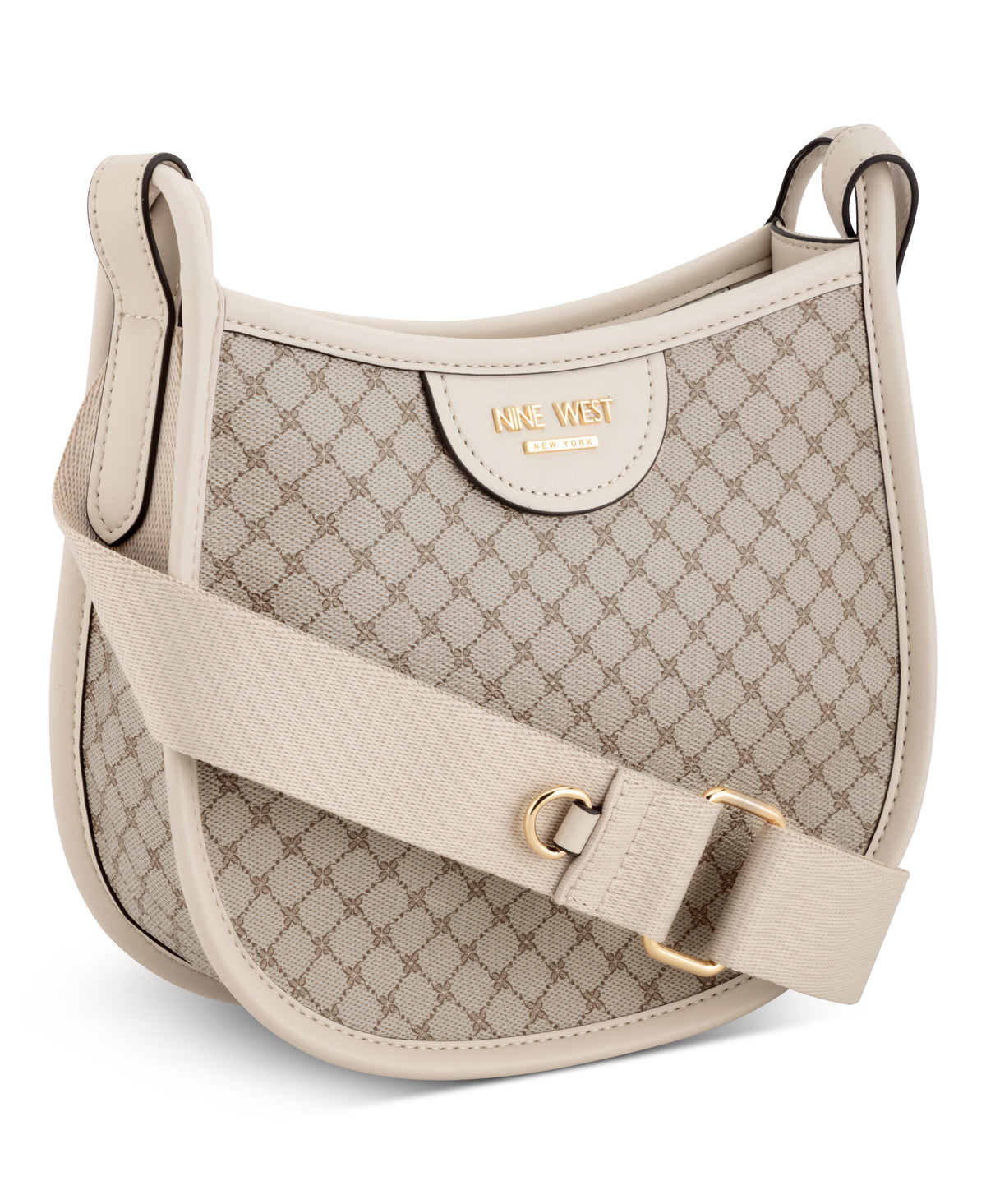 NINE WEST BAGS CALLIOPE SMALL CROSSBODY MUSHROOM LOGO/MILK