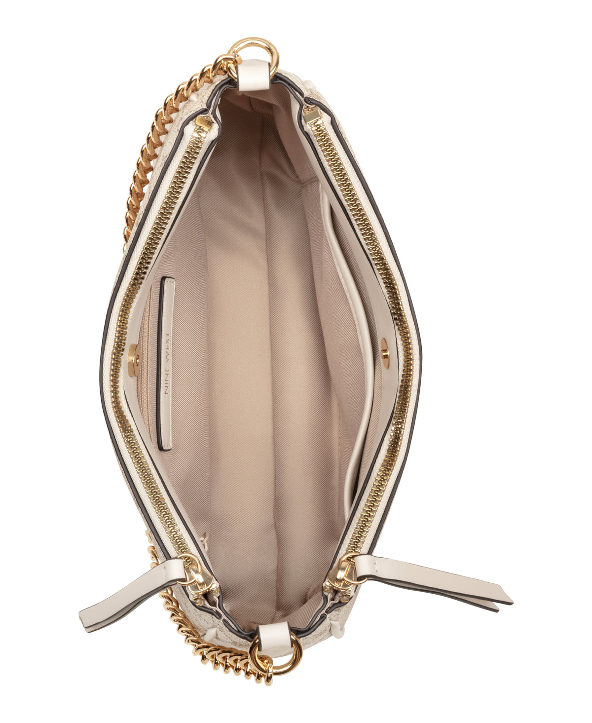 NINE WEST BAGS DENZIELLE CONVERTIBLE SHOULDER MUSHROOM LOGO/MILK