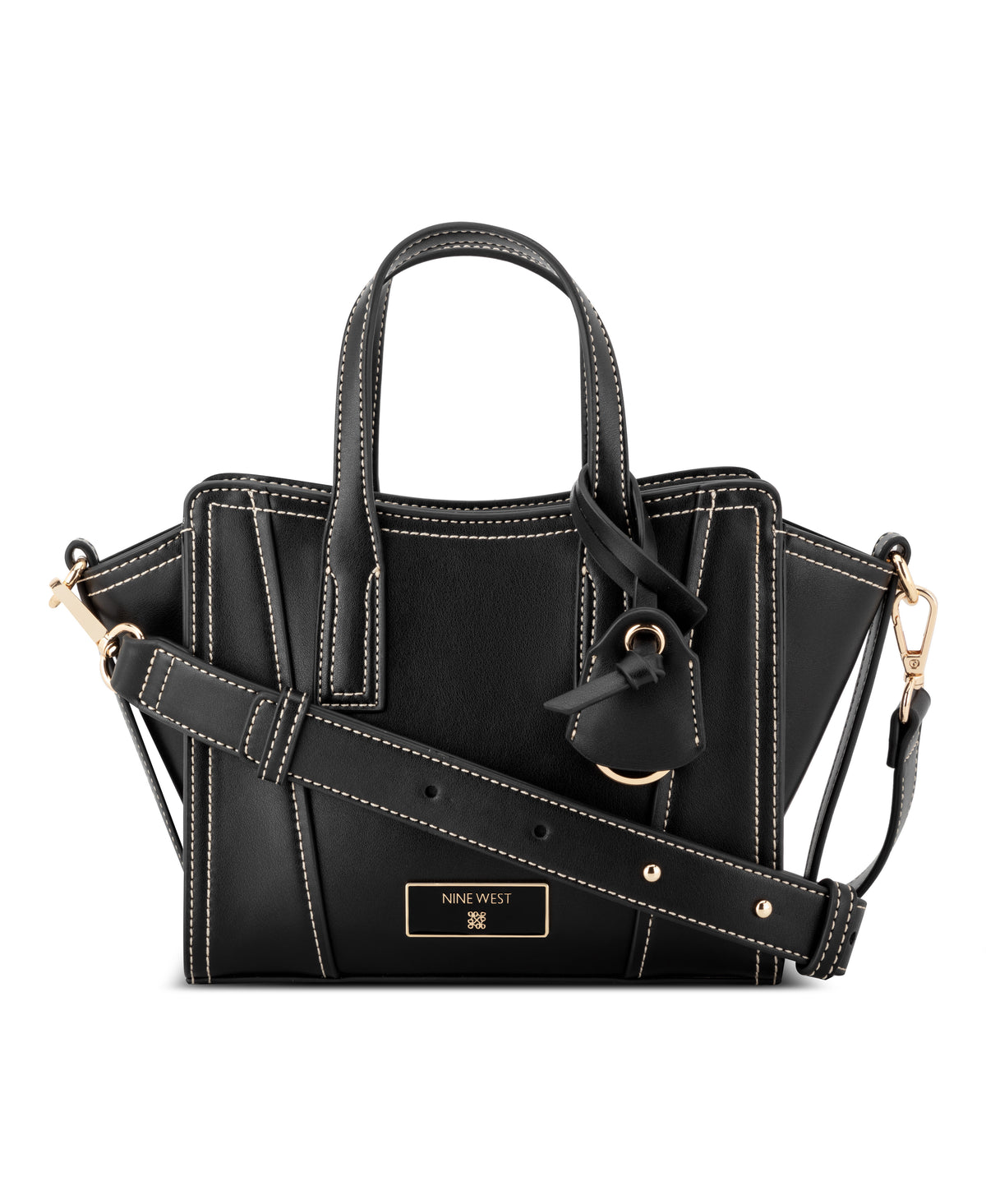 NINE WEST BAGS FLEURA SMALL SATCHEL BLACK