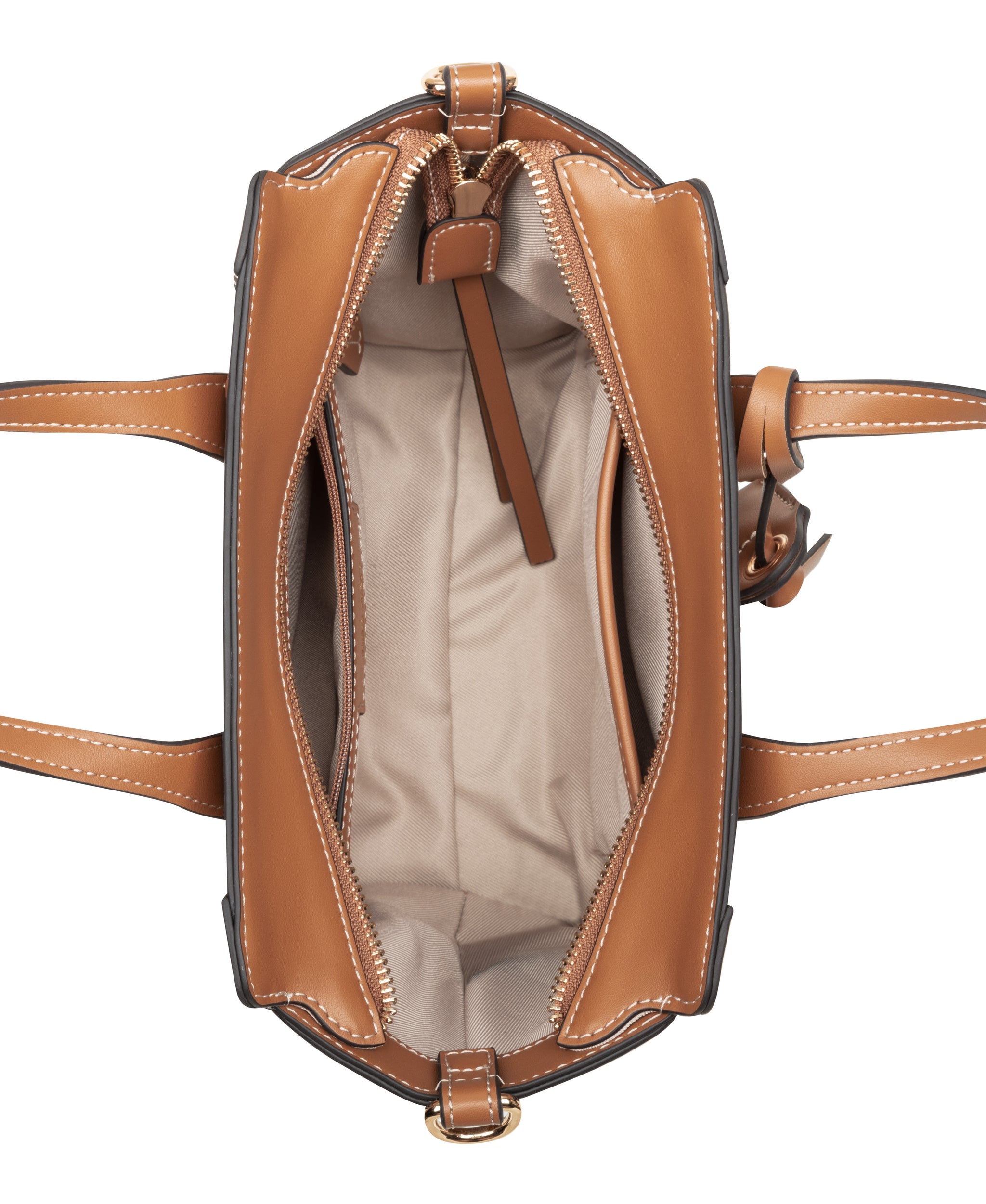NINE WEST HANDBAGS FLEURA SMALL SATCHEL BRANDY - Nine West Canada