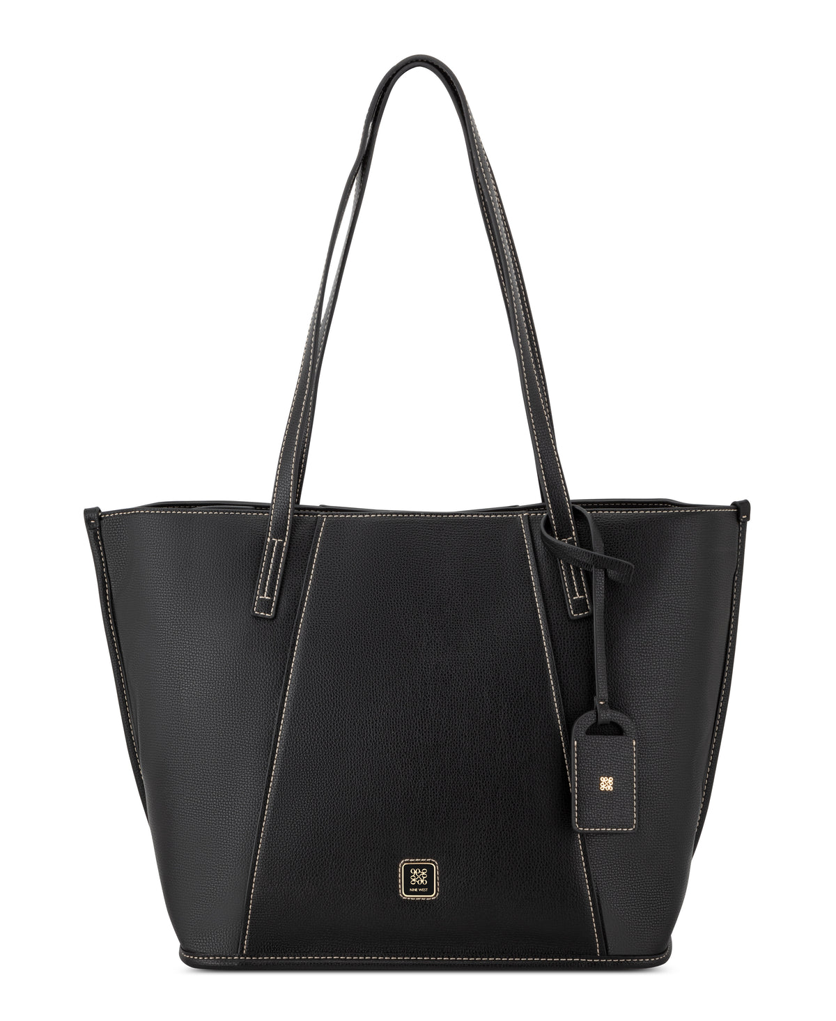 NINE WEST BAGS QUINCIE 3 COMP TOTE BLACK