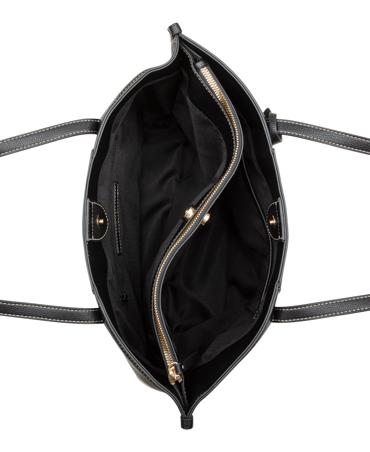 NINE WEST BAGS QUINCIE 3 COMP TOTE BLACK