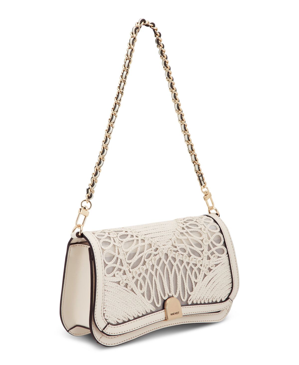 NINE WEST HANDBAGS SOMI FLAP SHOULDER BAG CHIC CREAM