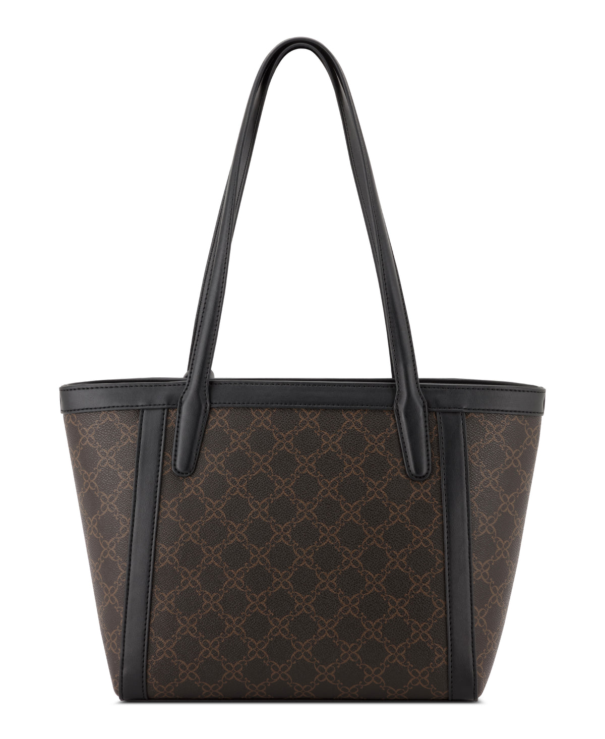 NINE WEST HANDBAGS AZIEL SM TOTE BROWN LOGO/BLACK