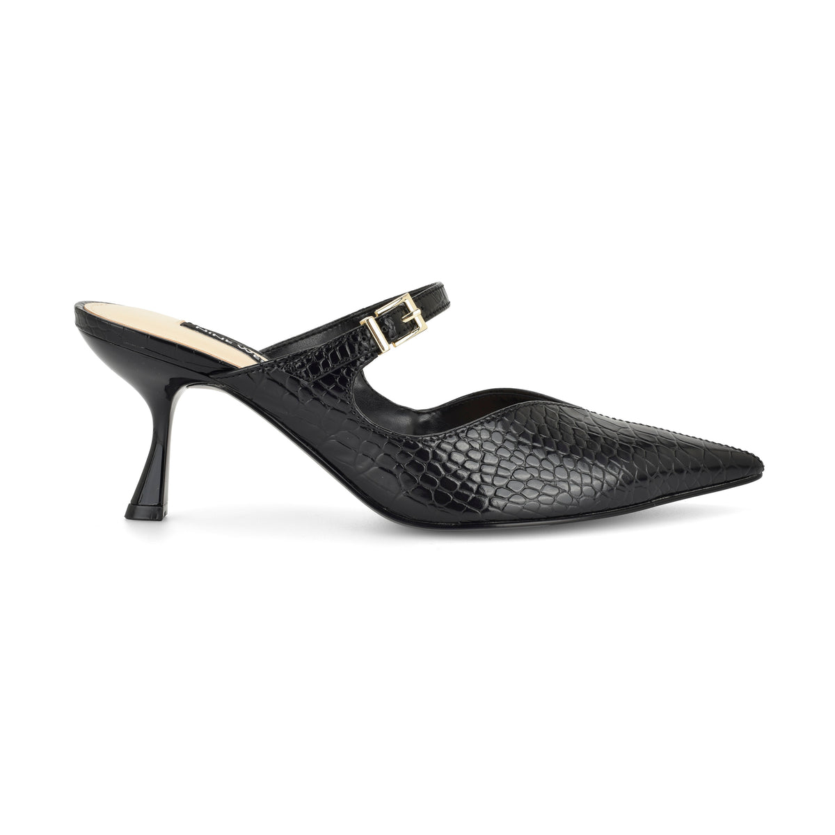 NINE WEST PAYTONN3 BLACK/EXTRA LUXE CROCO PU