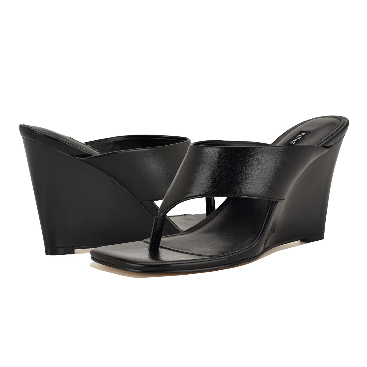 NINE WEST PRESA3 BLACK/SHINY SUPER NAPPA PU