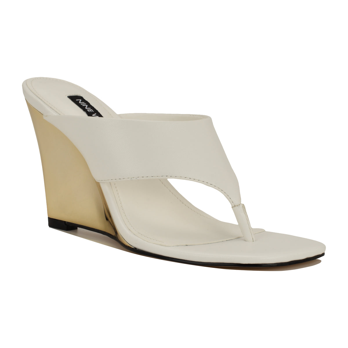 NINE WEST PRESA3 WHITE/SUPER NAPPA PU
