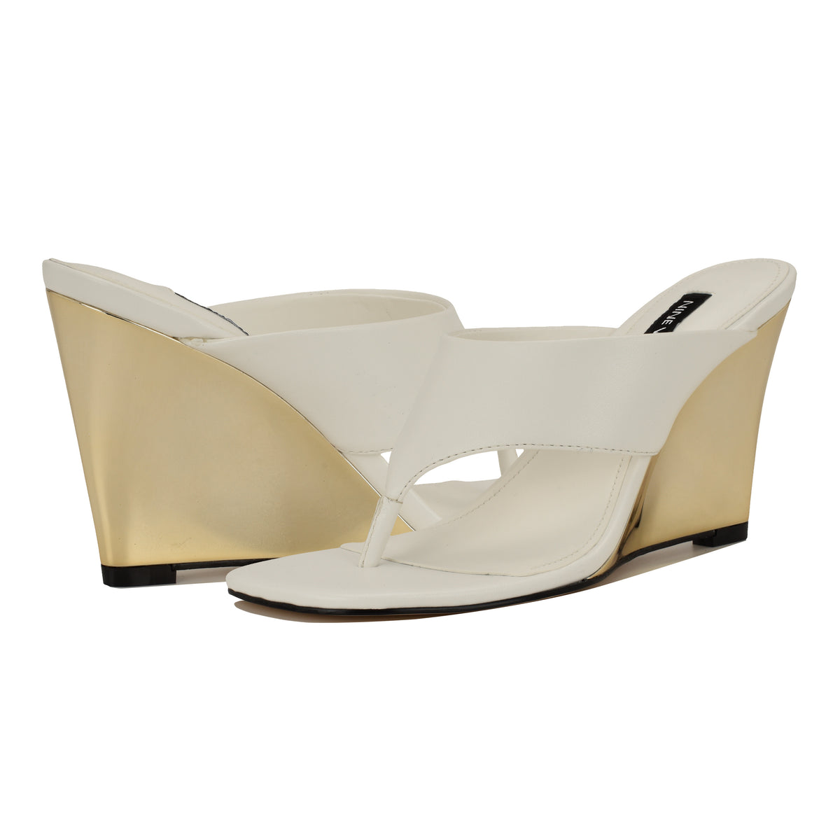 NINE WEST PRESA3 WHITE/SUPER NAPPA PU