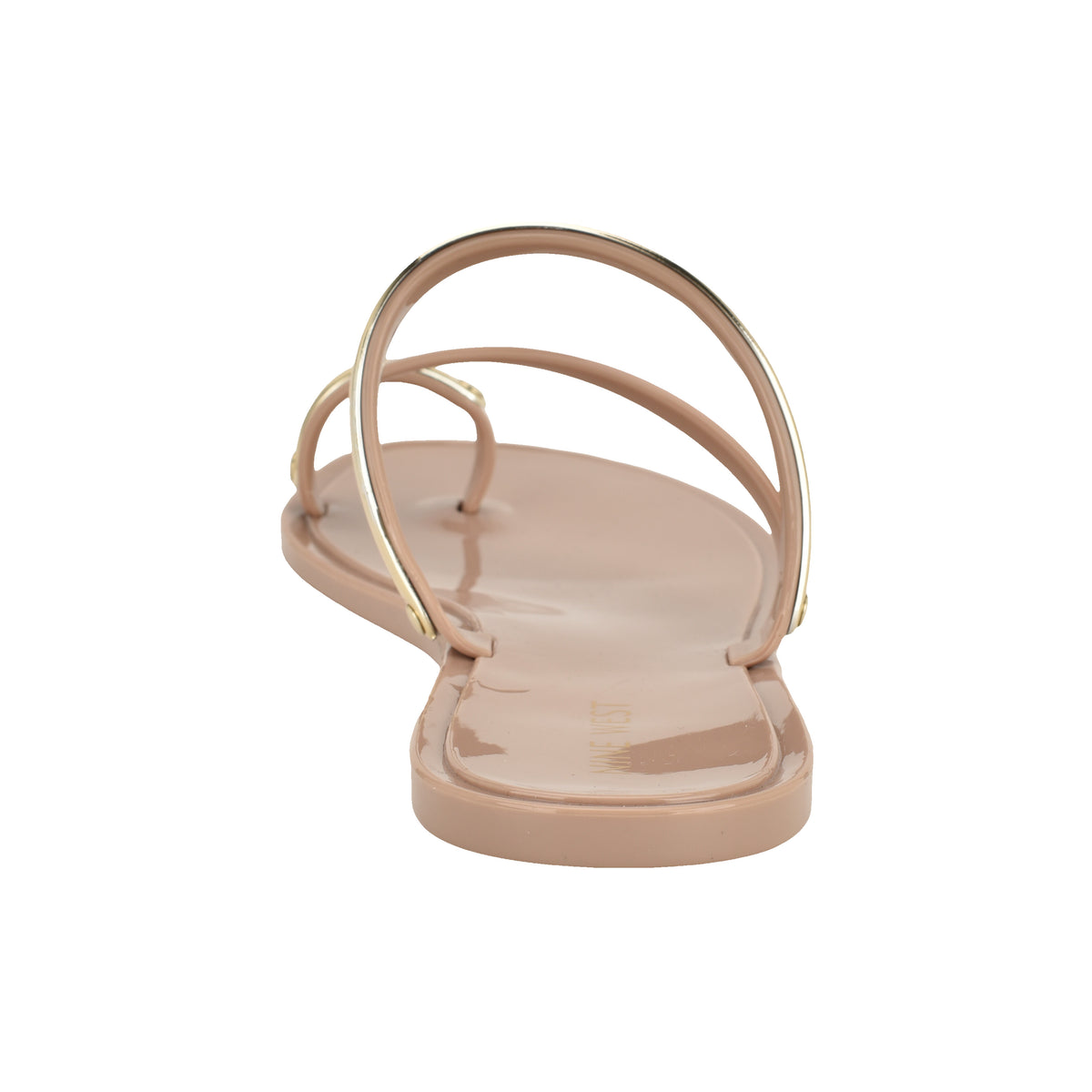NINE WEST SEASHELL3 BARELY NUDE/GOLD13842/FT PVC M