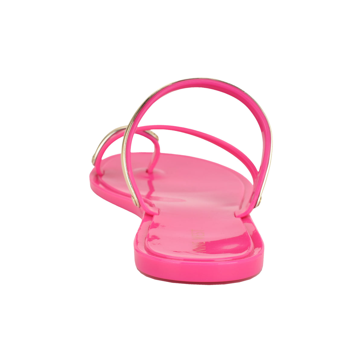 NINE WEST SEASHELL3 NEON PINK/GOLD13842/FT PVC MOL