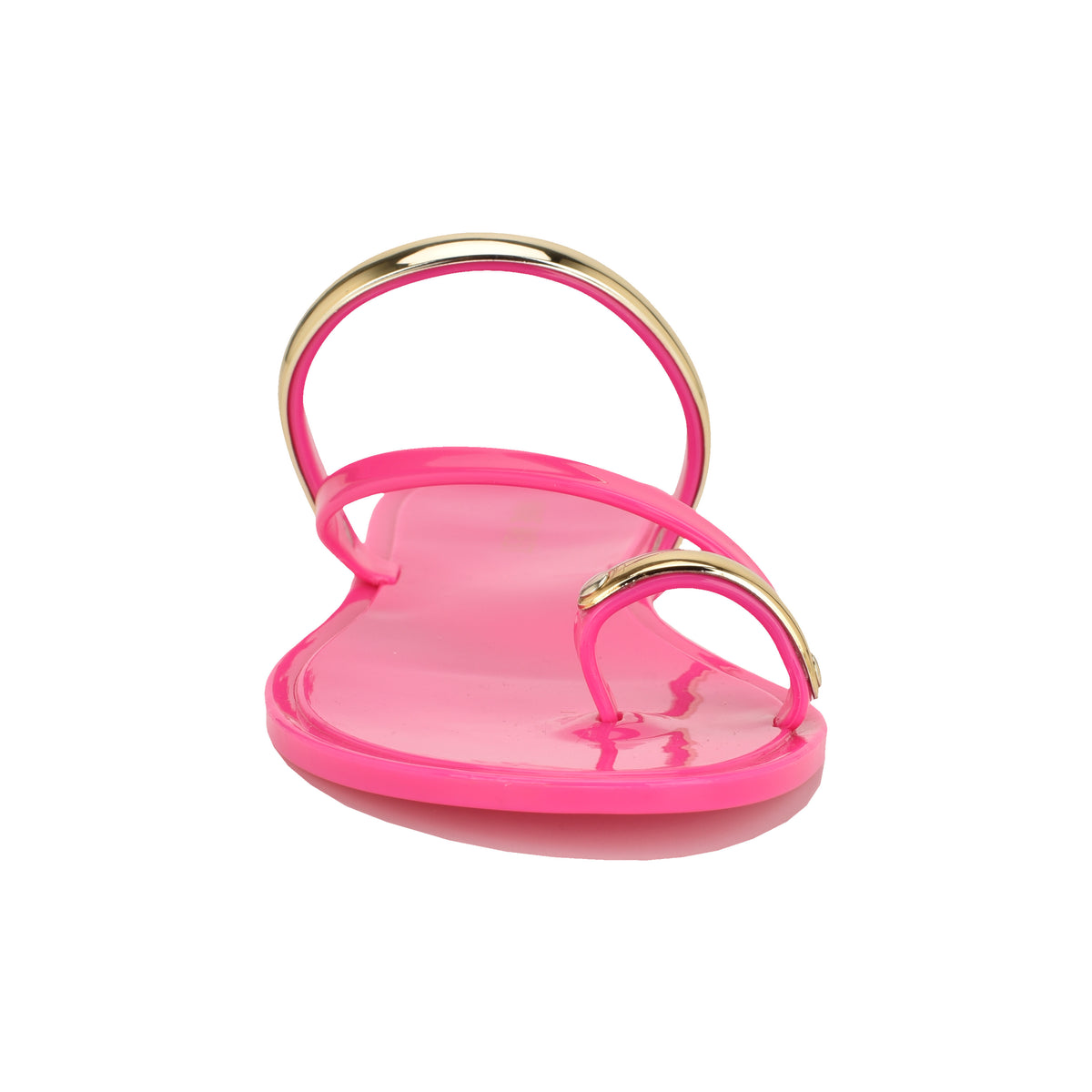 NINE WEST SEASHELL3 NEON PINK/GOLD13842/FT PVC MOL