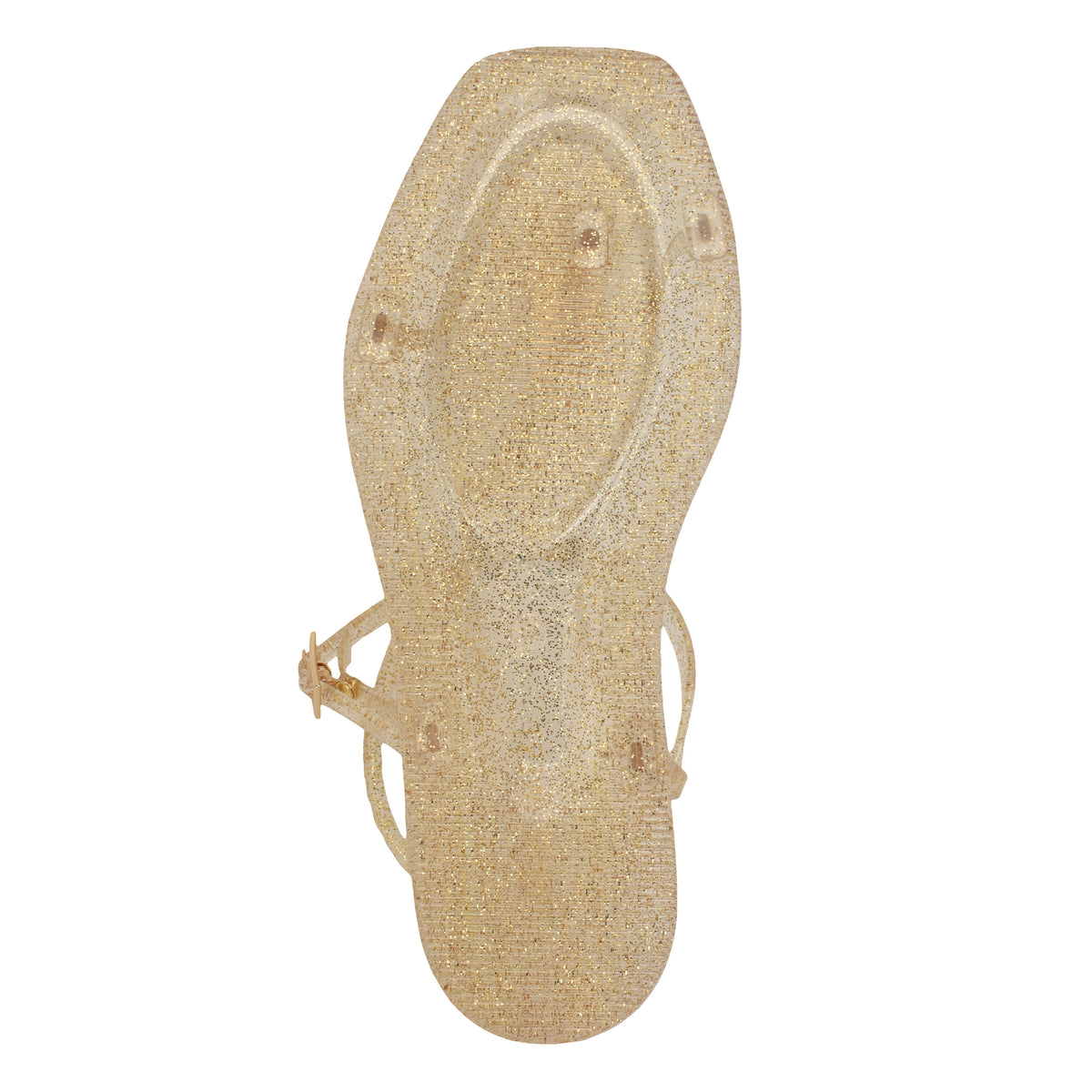 NINE WEST SHELLS3 CLEAR WITH GOLD GLITTER14173
